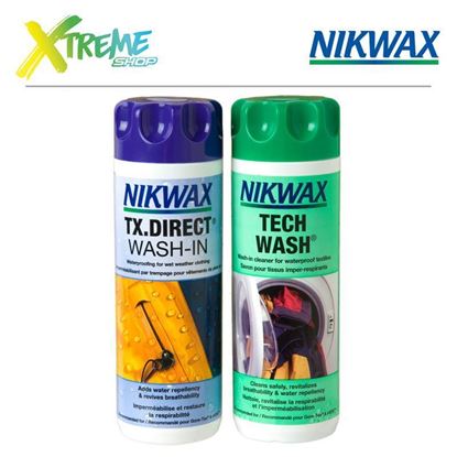 Zestaw pielęgnacyjny do odzieży wodoodpornej Nikwax TWIN PACK: TECH WASH / TX. DIRECT WASH-IN - 2 x 300ml