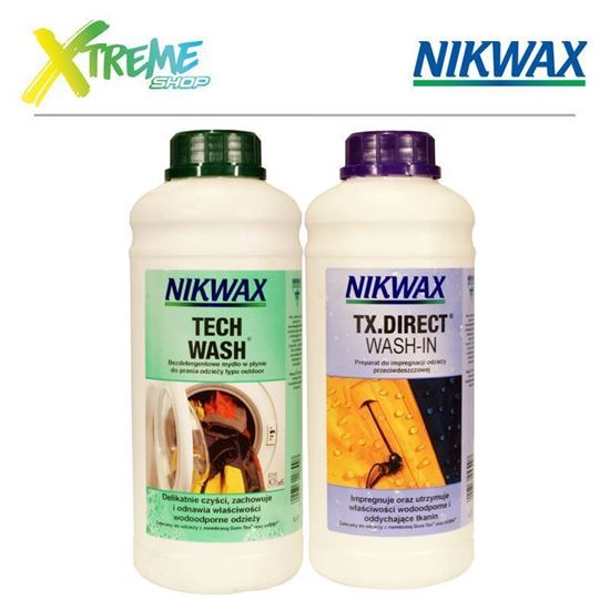 Zestaw pielęgnacyjny do odzieży wodoodpornej Nikwax TWIN PACK: TECH WASH / TX. DIRECT WASH-IN - 2 x 1000ml
