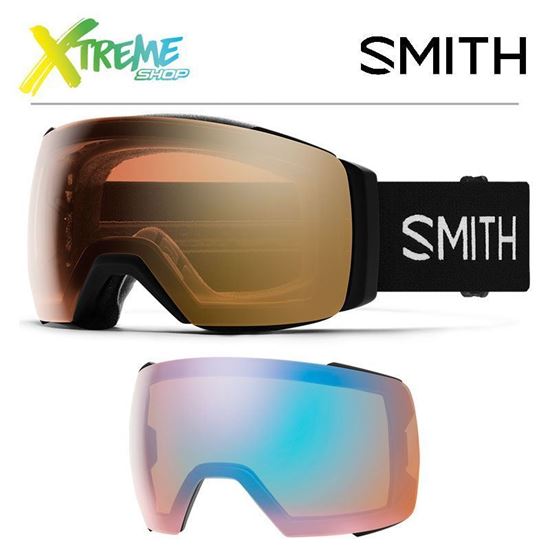 Gogle Smith I/O MAG XL Black - ChromaPop Pro Photochromic Gold Mirror + ChromaPop Storm Blue Sensor Mirror