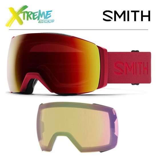 Gogle Smith I/O MAG XL Crimson - ChromaPop Sun Red Mirror + ChromaPop Storm Yellow Flash