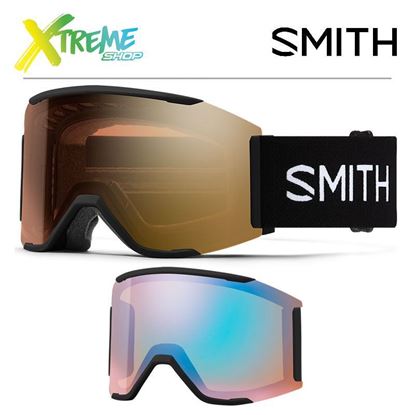 Gogle Smith SQUAD MAG Black - ChromaPop Pro Photochromic Gold Mirror + ChromaPop Storm Blue Sensor Mirror