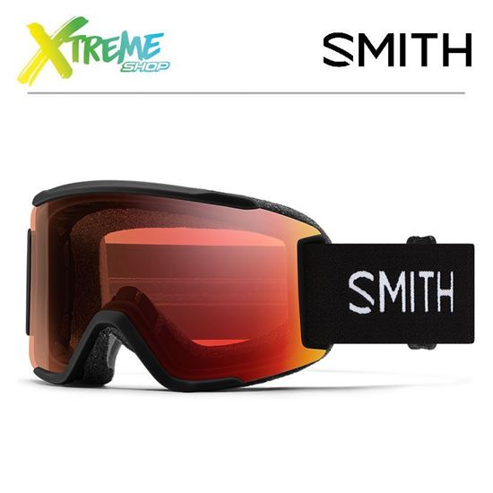 Gogle Smith SQUAD S Black - ChromaPop Pro Photochromic Red Mirror