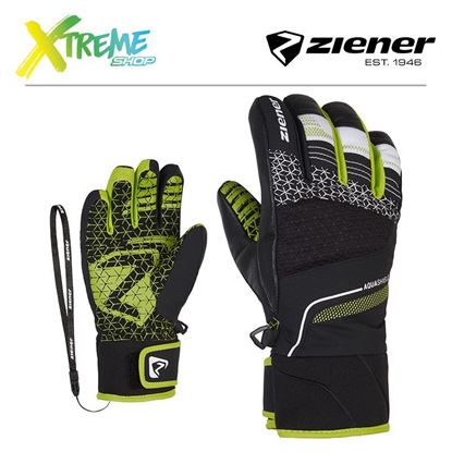 Rękawice narciarskie Ziener LONZANO AS® PR JUNIOR Black/Lime