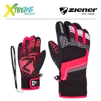 Rękawice narciarskie Ziener LONZANO AS® PR JUNIOR Black/Neon Pink