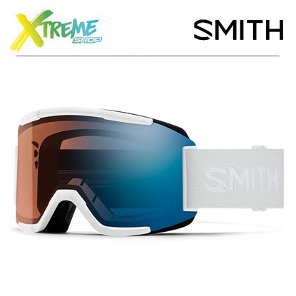 Gogle Smith SQUAD White Vapor - ChromaPop Pro Photochromic Blue Mirror (S1-S3) M0066833F994L