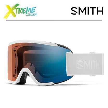 Gogle Smith SQUAD S White Vapor - ChromaPop Pro Photochromic Blue Mirror